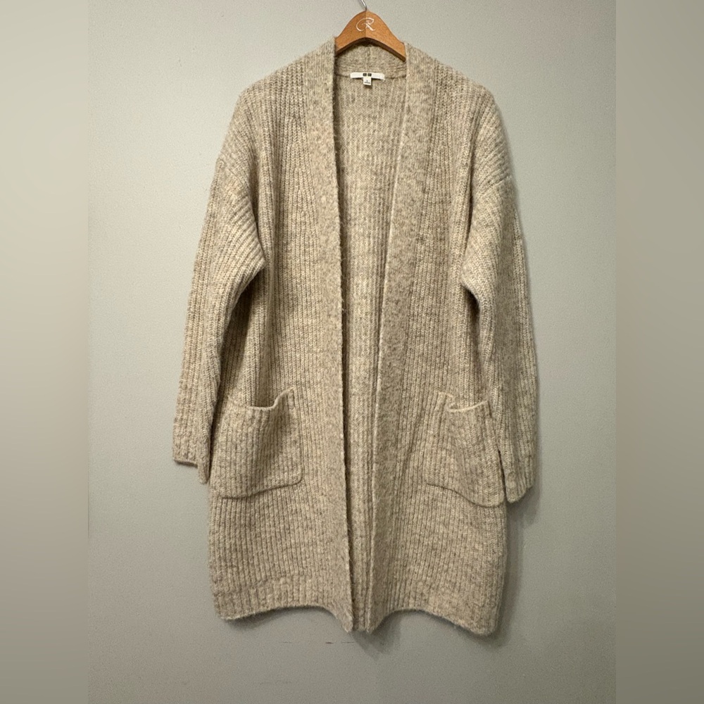 Cozy Cream Open-Front Cardigan Sweater by Uniqlo